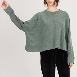 Joah Brown - Epic Longsleeve in Evergreen Sherpa (Cropped Sweater)